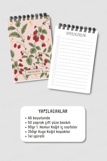 Pembe Çilek 3'lü Planlama Seti resmi