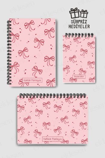 Pembe Fiyonk 3'lü Planlama Seti resmi