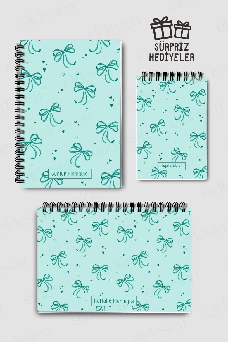 Turkuaz Fiyonk 3'lü Planlama Seti resmi
