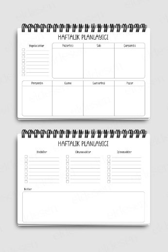 Turkuaz Fiyonk 3'lü Planlama Seti resmi