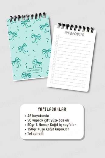 Turkuaz Fiyonk 3'lü Planlama Seti resmi