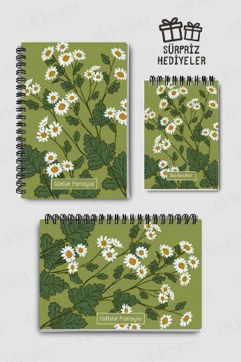 Yeşil Papatya 3'lü Planlama Seti resmi