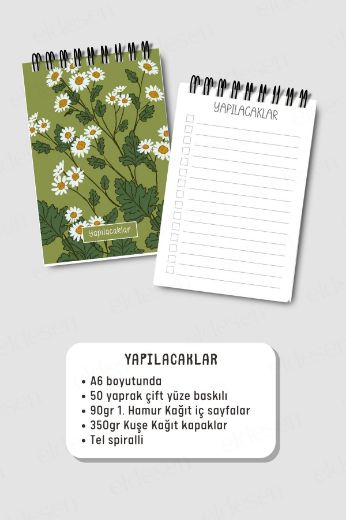 Yeşil Papatya 3'lü Planlama Seti resmi