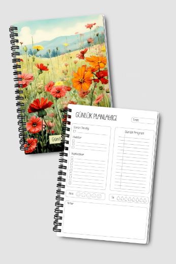 Açık Çiçekli 3'lü Planlama Seti resmi