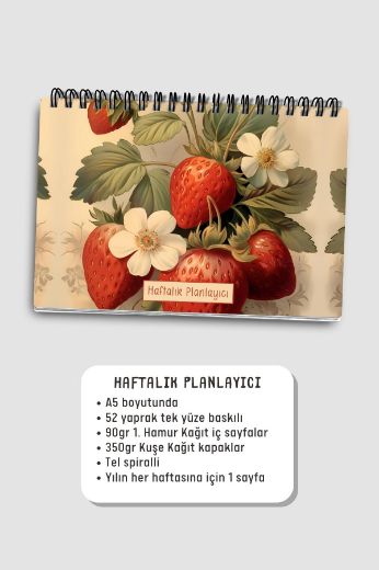 Açık Çilekli 3'lü Planlama Seti resmi