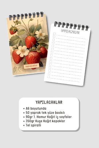 Açık Çilekli 3'lü Planlama Seti resmi