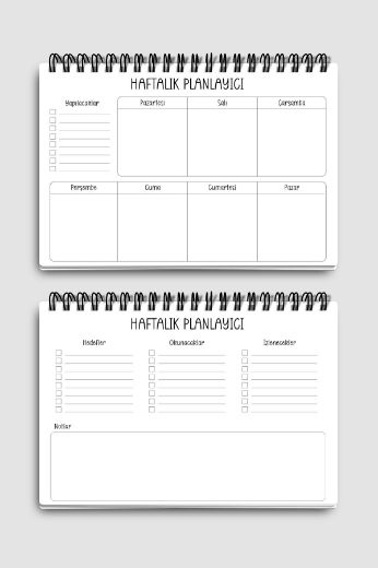 Bej Çiçek 3'lü Planlama Seti resmi