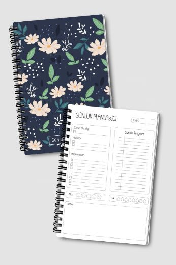 Beyaz Çiçekli 3'lü Planlama Seti resmi