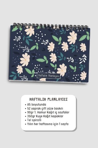 Beyaz Çiçekli 3'lü Planlama Seti resmi