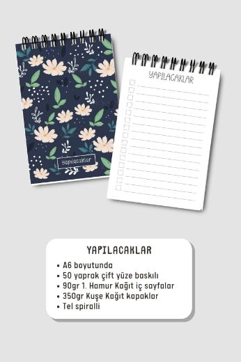 Beyaz Çiçekli 3'lü Planlama Seti resmi