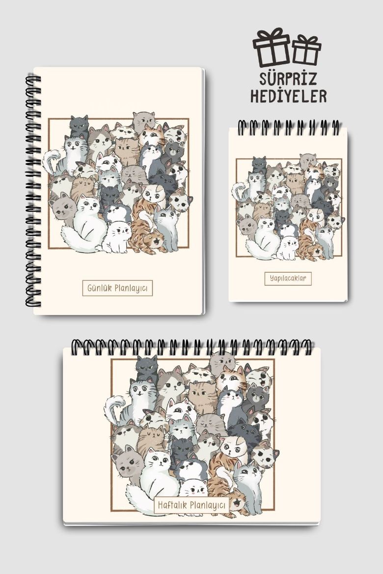 Kedili 3'lü Planlama Seti resmi