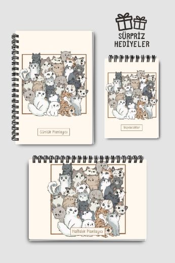 Kedili 3'lü Planlama Seti resmi