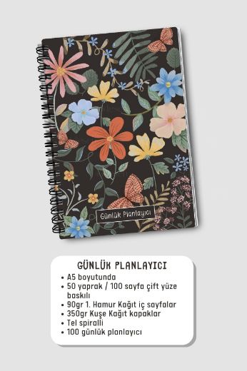 Kelebekli 3'lü Planlama Seti resmi