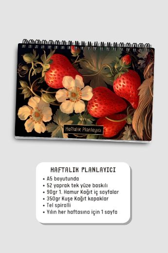 Koyu Çilek 3'lü Planlama Seti resmi