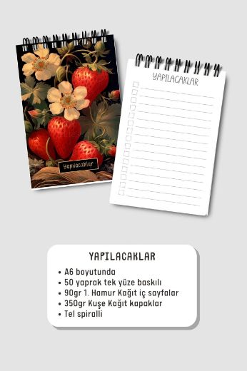 Koyu Çilek 3'lü Planlama Seti resmi