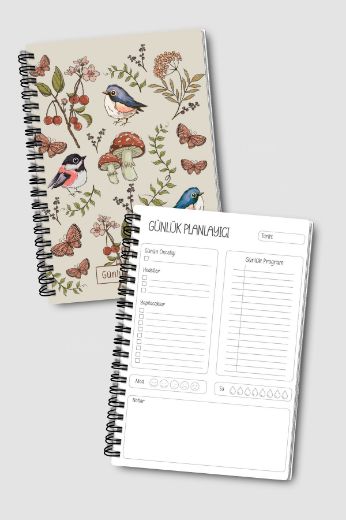 Kuş ve Mantar 3'lü Planlama Seti resmi