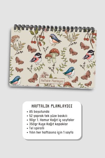 Kuş ve Mantar 3'lü Planlama Seti resmi