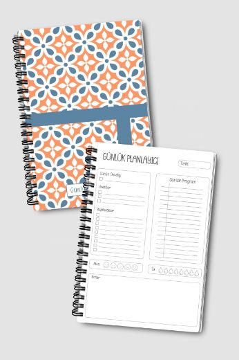 Mavi Çizgili 3'lü Planlama Seti resmi