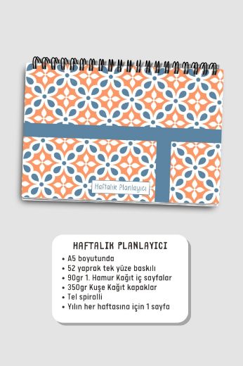 Mavi Çizgili 3'lü Planlama Seti resmi