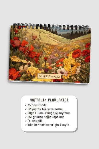 Sarı Çiçekli 3'lü Planlama Seti resmi