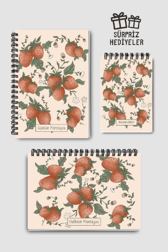 Soft Çilekli 3'lü Planlama Seti resmi