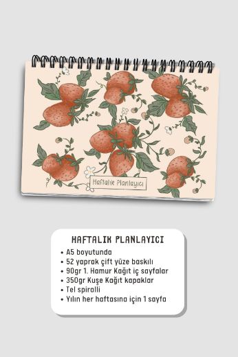 Soft Çilekli 3'lü Planlama Seti resmi