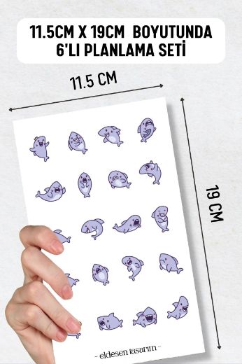 Balıklar 6'lı Sticker Seti resmi