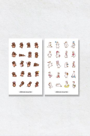 Çiftlik Hayvan 6'lı Sticker Seti resmi