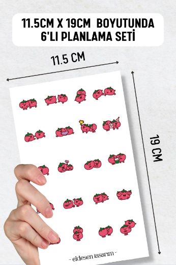 Mini Gıda 6'lı Sticker Seti resmi