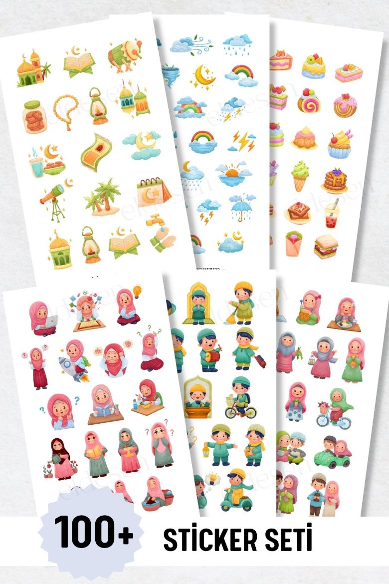 Ramazan 6'lı Sticker Seti resmi