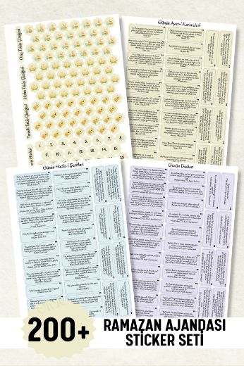 Ramazan Ajanda 6'lı Sticker Seti resmi
