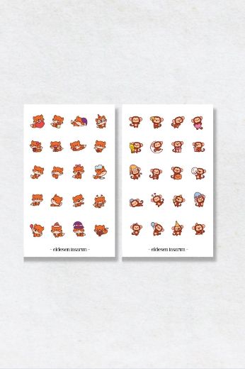 Vahşi Hayvan 6'lı Sticker Seti resmi