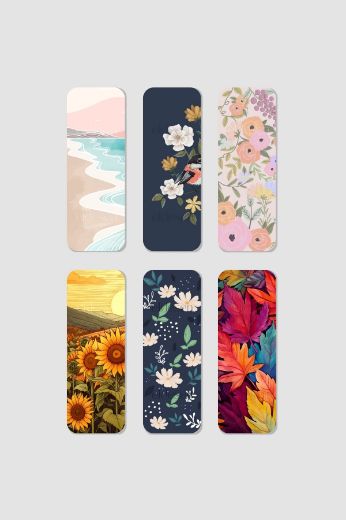 Boho Kitap Ayracı Seti, 5.2 x 14.8 cm İnce resmi