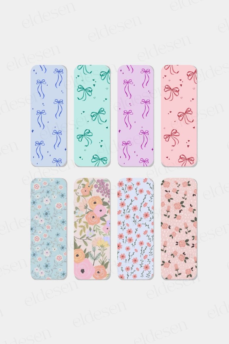 Fiyonk ve Çiçek Kitap Ayracı Seti, 5.2 x 14.8 cm İnce resmi