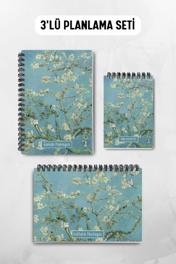 Badem Ağacı 3'lü Planlama Seti ve A6 Takvim / Öğretmenler Günü resmi