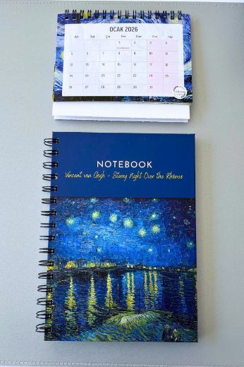 Van Gogh Ren Nehri’nde Yıldızlı Bir Gece Kutulu Öğretmenler Günü Seti resmi