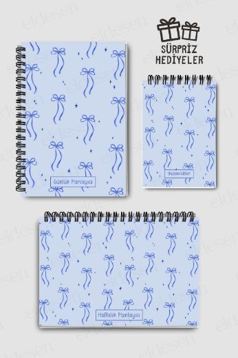 Mavi Fiyonk Yeni Yıl Kutulu Set resmi