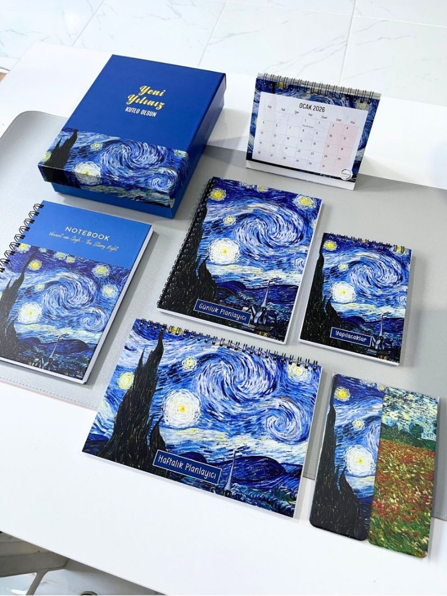 Yıldızlı Bir Gece Van Gogh Yeni Yıl Kutulu Set resmi