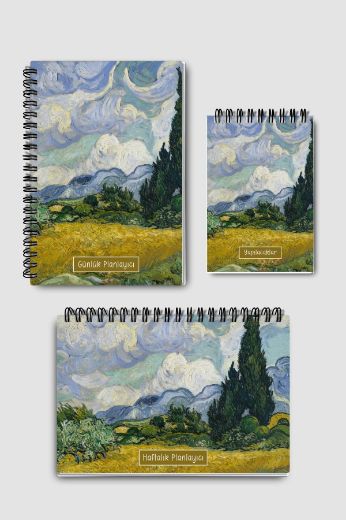 Buğday Tarlası Van Gogh Yeni Yıl Kutulu Set resmi