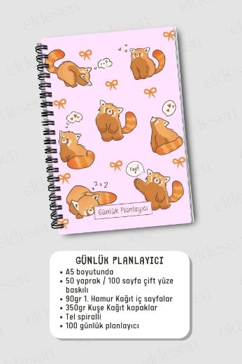 Kızıl Pandalı 3'lü Planlama Seti resmi