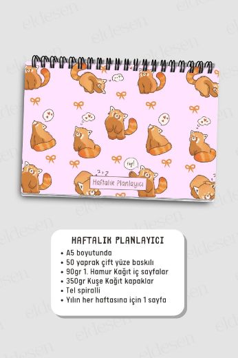 Kızıl Pandalı 3'lü Planlama Seti resmi