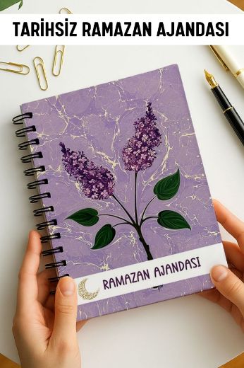 Mor Ebru Ramazan Ajandası, Oruç, Hatim, Teravih, Günlük ve Aylık Planlayıcı resmi
