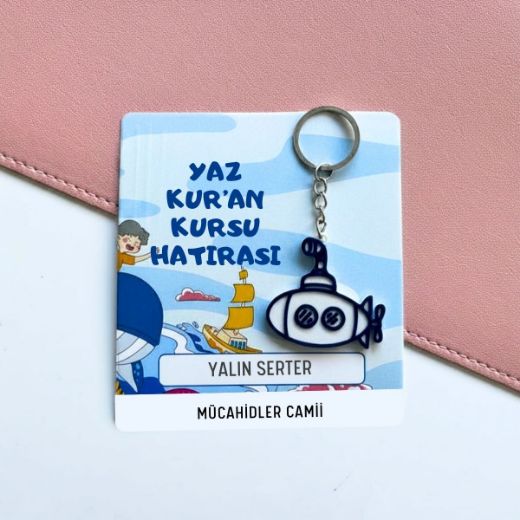 Su Altılı Anahtarlık İsme Özel Yaz Kur'an Kursu Hediyesi resmi