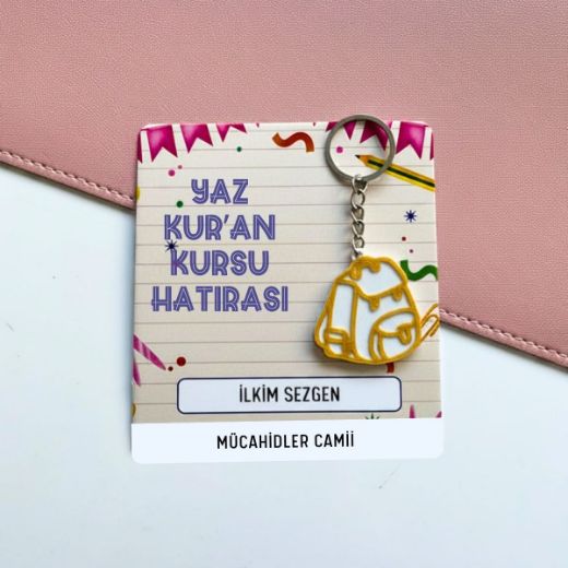 Çantalı Anahtarlık İsme Özel Yaz Kur'an Kursu Hediyesi resmi