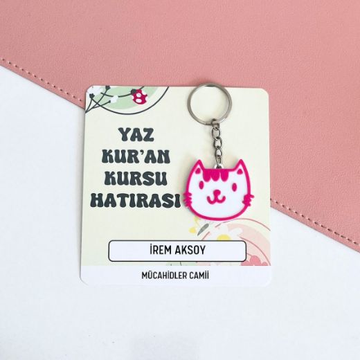 Çiçekli İsme Özel 2'li Set Yaz Kur'an Kursu Hediyesi resmi